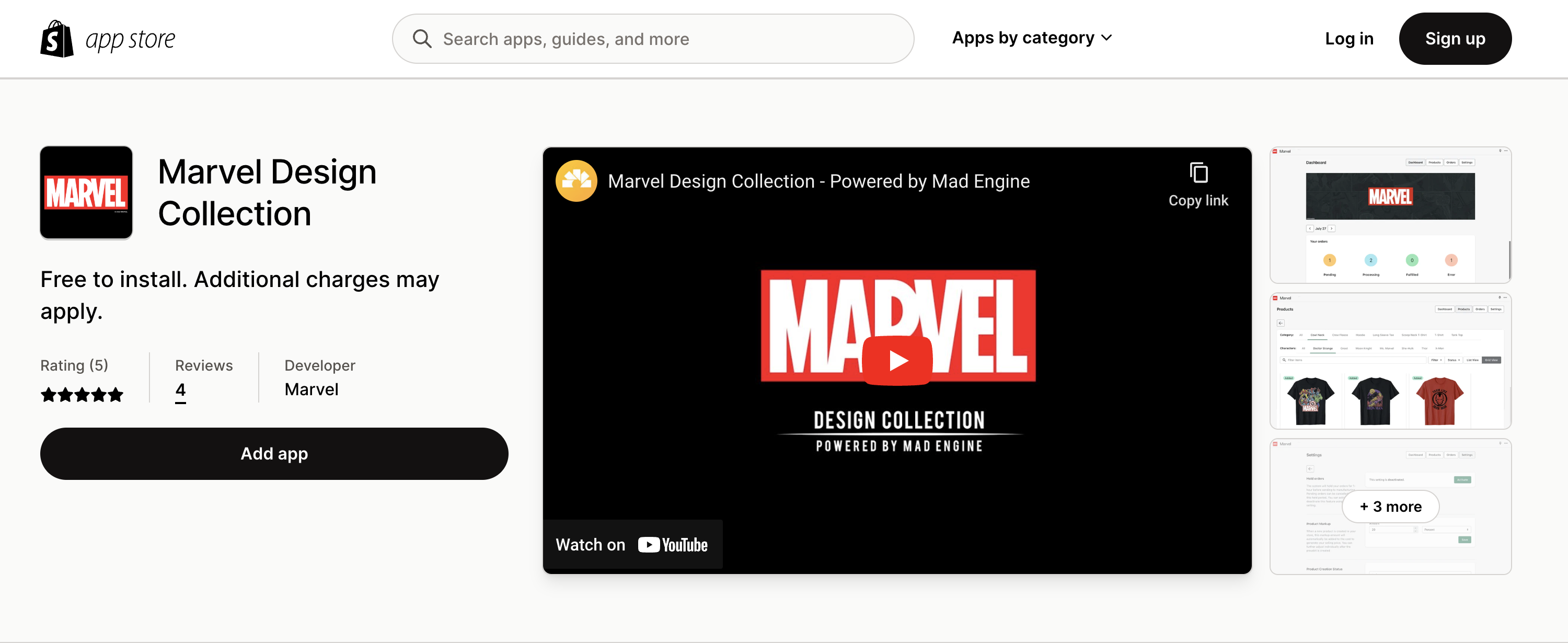 Marvel Design Collection app store